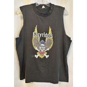 VTG 70s 80s Harley Davidson Easy Riders Sleeveless T Shirt L Rare Sleaze